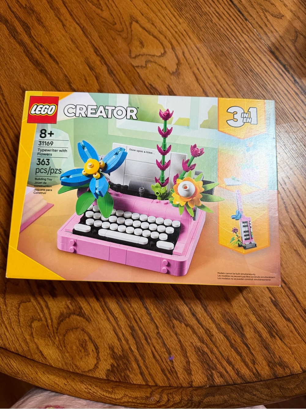 LEGO Creator Pink Typewriter with Colorful Flowers